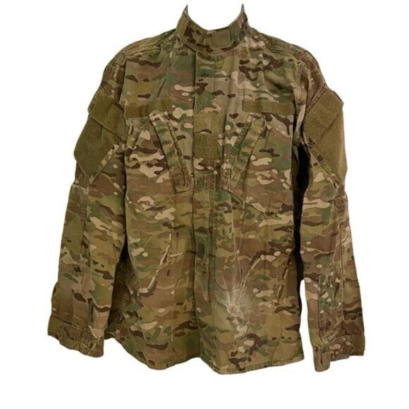 Camo Army Military Jacket. Size Medium Long. - Picture 1 of 7
